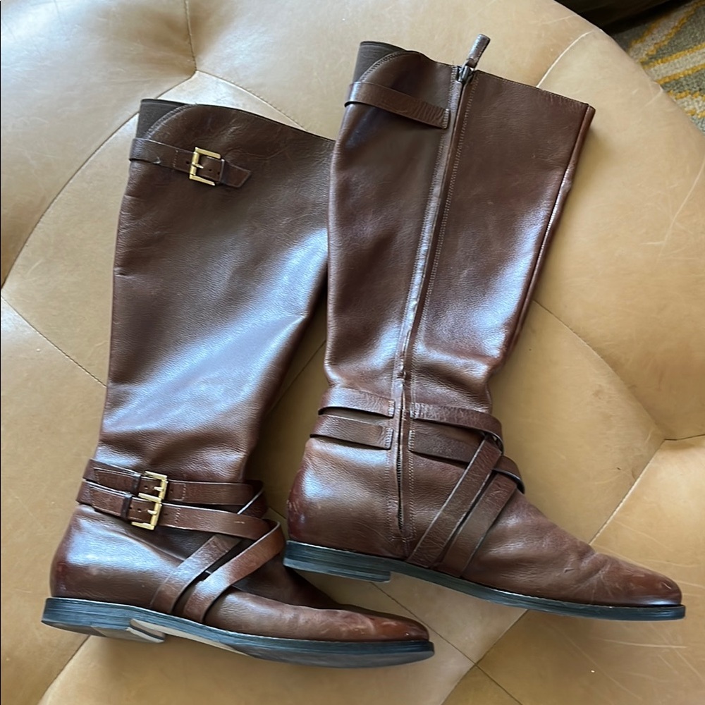 Cole Haan Brown Leather Knee-High Boots - 10